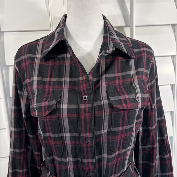 LRL Black & Red Plaid Long Sleeve Dress - Picture 2 of 6